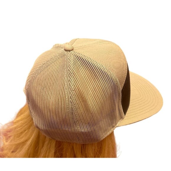 Richardson Adjustable Mesh Back Trucker Hat Brown & Tan "Back Packer" Logo - Picture 4 of 5